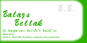 balazs bellak business card